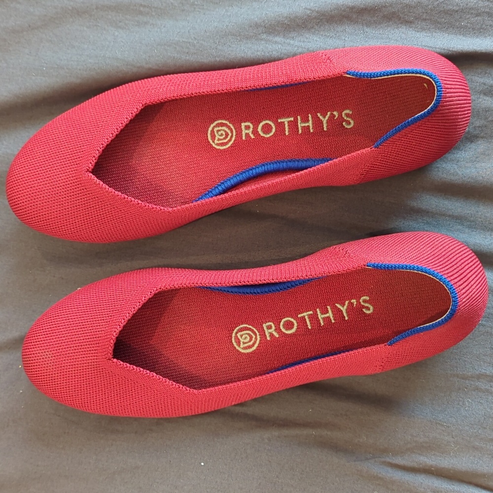 LAST CHANCE MOVING 12/18 Rothy's The Flat 7.5 NWOT Bright Red